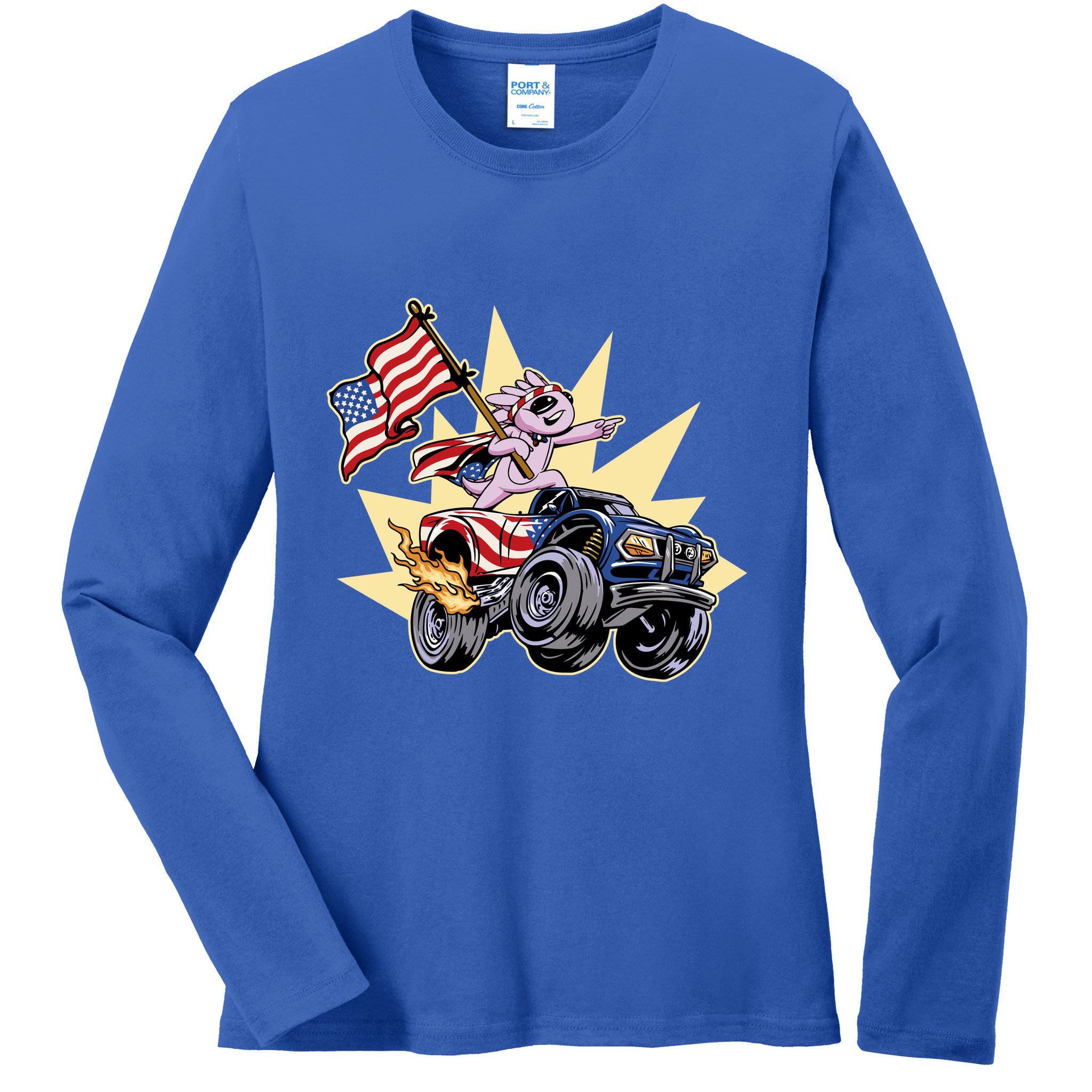 American Axolotl Animal Ladies Long Sleeve Shirt