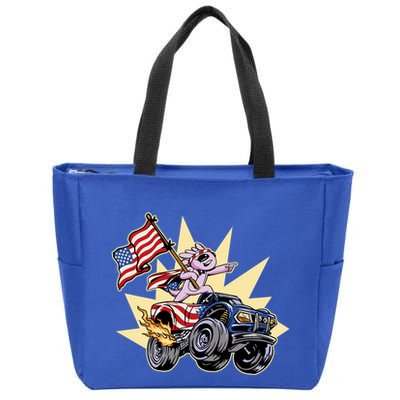 American Axolotl Animal Zip Tote Bag