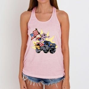 American Axolotl Animal Women's Knotted Racerback Tank