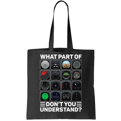 Airline Aircraft Airplane Pilot Tools Instruments Indicators Tote Bag