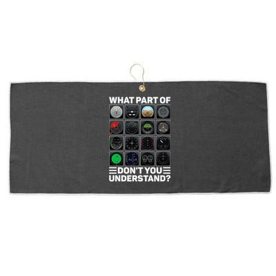 Airline Aircraft Airplane Pilot Tools Instruments Indicators Large Microfiber Waffle Golf Towel