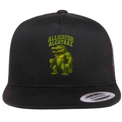 Alligator Alcatraz  Flat Bill Trucker Hat