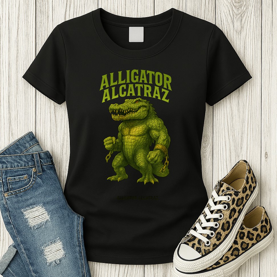 Alligator Alcatraz  Womens T-Shirt