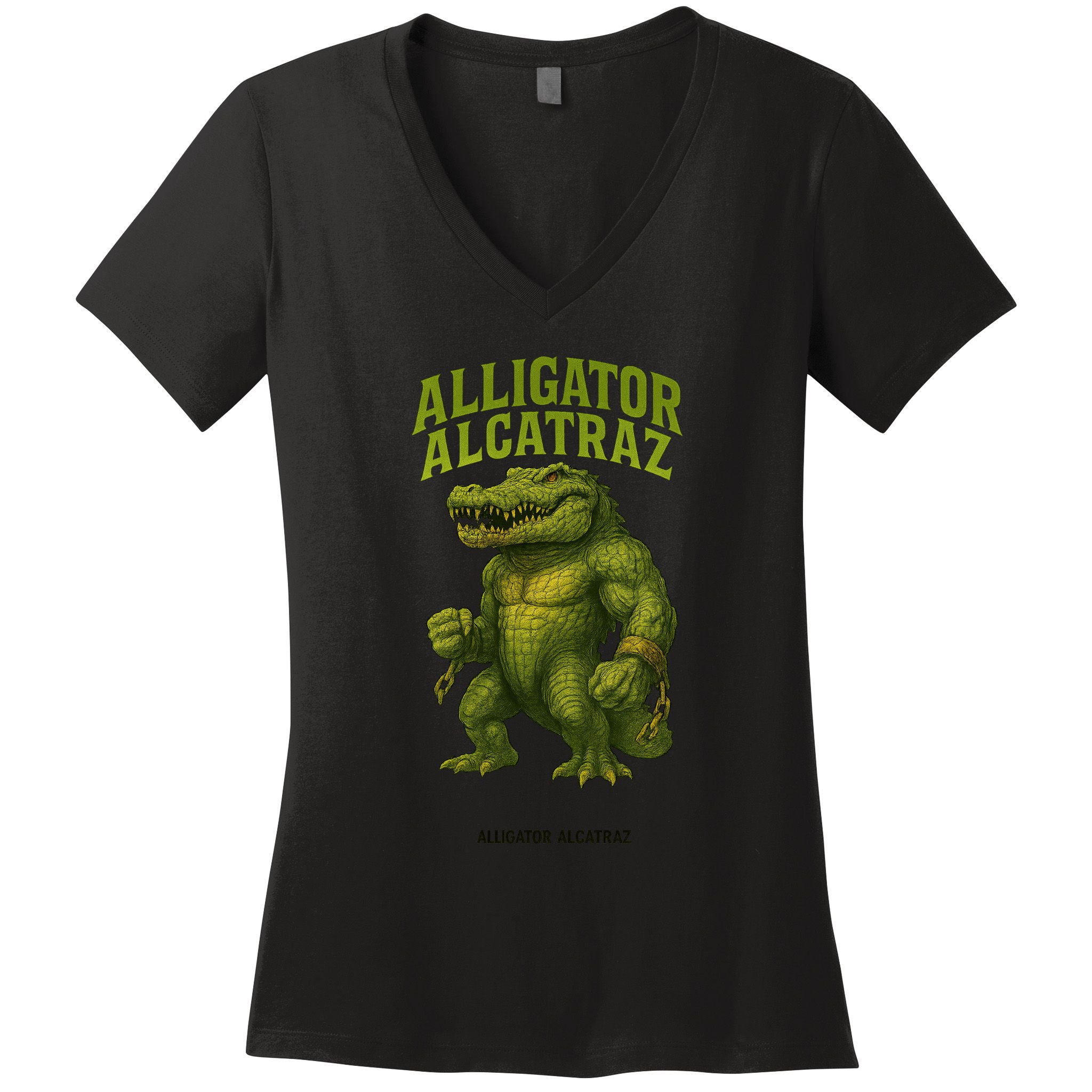 Alligator Alcatraz  Women's V-Neck T-Shirt
