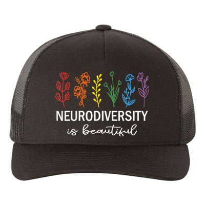 Autism Awareness Acceptance Neurodiversity Is Beautiful Yupoong Adult 5-Panel Trucker Hat