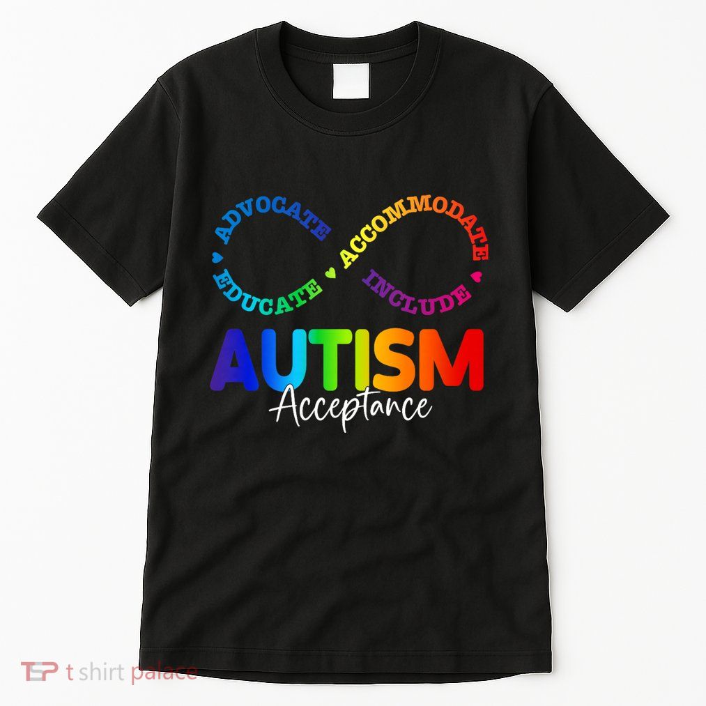 Autism Awareness Acceptance Infinity Symbol Tall T-Shirt