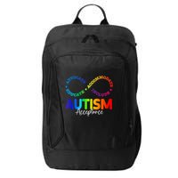 Autism Awareness Acceptance Infinity Symbol City Backpack