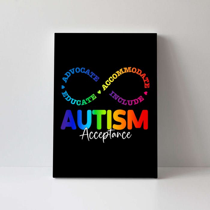 Autism Awareness Acceptance Infinity Symbol Canvas