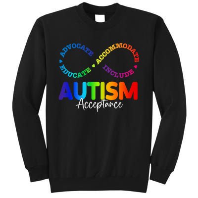 Autism Awareness Acceptance Infinity Symbol Tall Sweatshirt