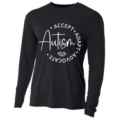 Autism Accept Adapt Advocate Cooling Performance Long Sleeve Crew