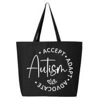 Autism Accept Adapt Advocate 25L Jumbo Tote