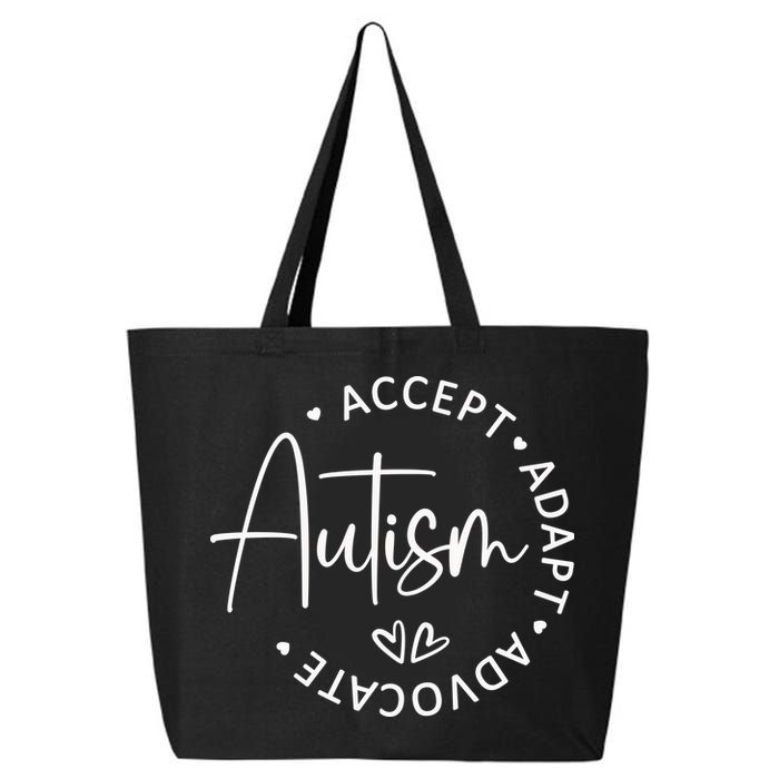 Autism Accept Adapt Advocate 25L Jumbo Tote