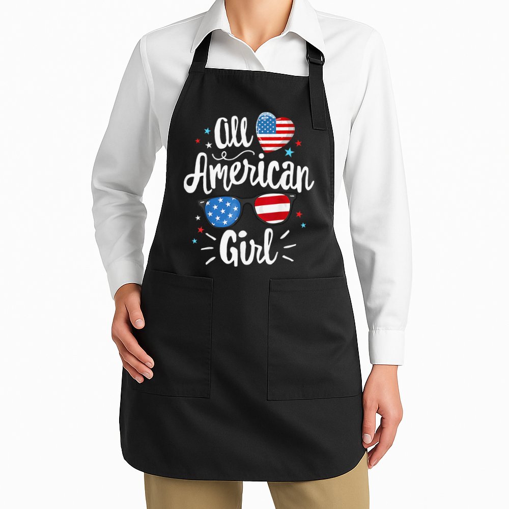 All American  American Flag 4th of July Patriotic Apron