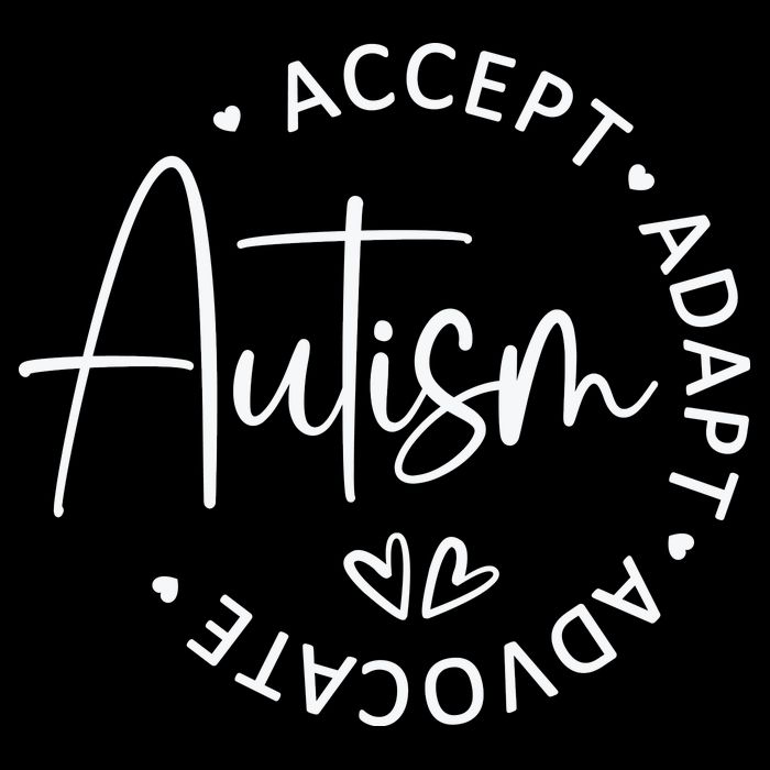 Autism Accept Adapt Advocate White 16 in Basic Backpack