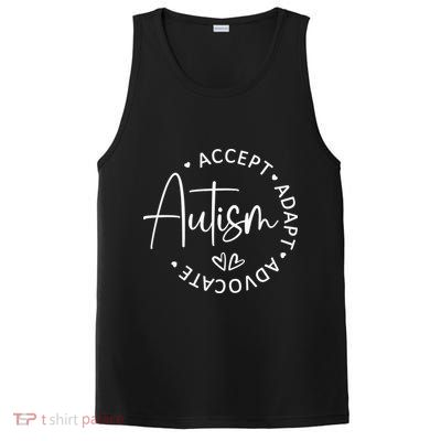 Autism Accept Adapt Advocate White PosiCharge Competitor Tank