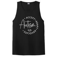 Autism Accept Adapt Advocate White PosiCharge Competitor Tank