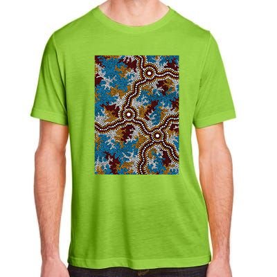 Aboriginal Art Authentic Wetland Dreaming Adult ChromaSoft Performance T-Shirt