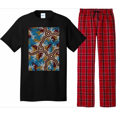 Aboriginal Art Authentic Wetland Dreaming Pajama Set