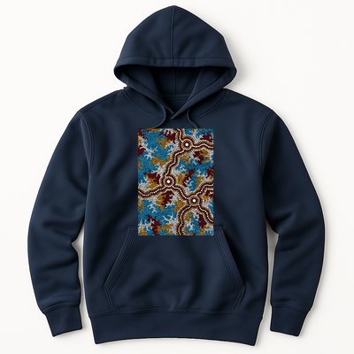 Aboriginal Art Authentic Wetland Dreaming Hoodie