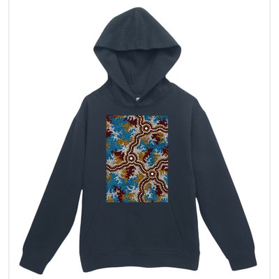 Aboriginal Art Authentic Wetland Dreaming Urban Pullover Hoodie