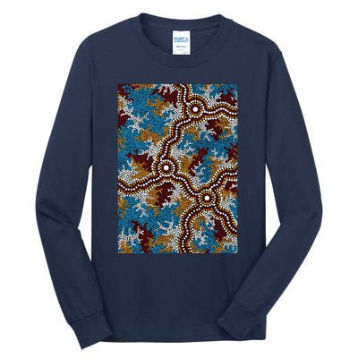 Aboriginal Art Authentic Wetland Dreaming Tall Long Sleeve T-Shirt