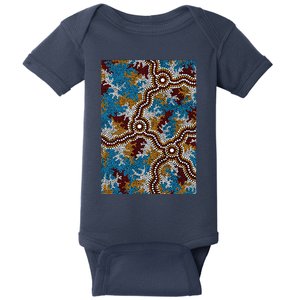 Aboriginal Art Authentic Wetland Dreaming Baby Bodysuit