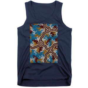 Aboriginal Art Authentic Wetland Dreaming Tank Top