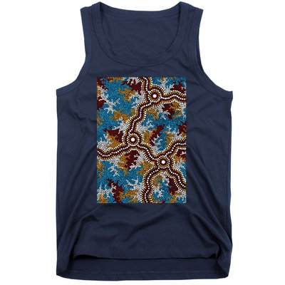 Aboriginal Art Authentic Wetland Dreaming Tank Top