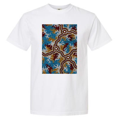 Aboriginal Art Authentic Wetland Dreaming Garment-Dyed Heavyweight T-Shirt