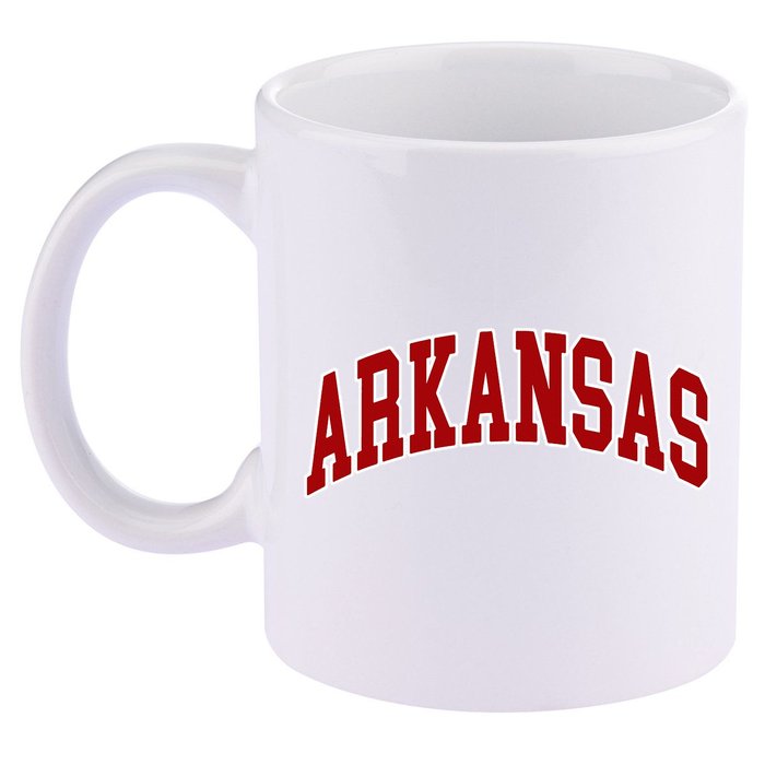 Arkansas Ar 11oz C Handle Ceramic Mug