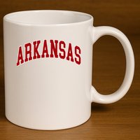 Arkansas Ar 11oz C Handle Ceramic Mug