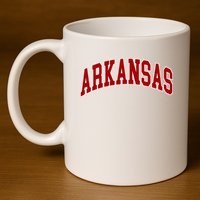 Arkansas Ar 11oz C Handle Ceramic Mug