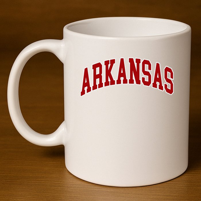 Arkansas Ar 11oz C Handle Ceramic Mug