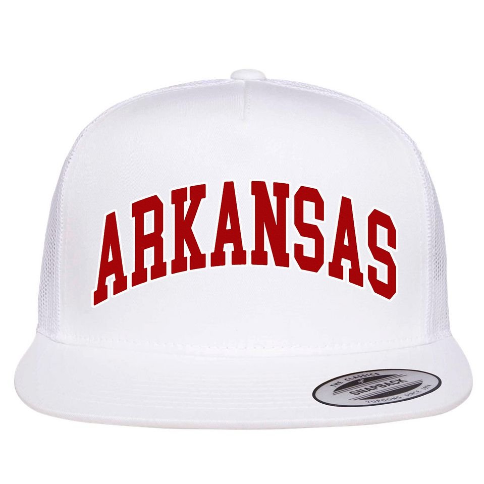 Arkansas Ar Flat Bill Trucker Hat