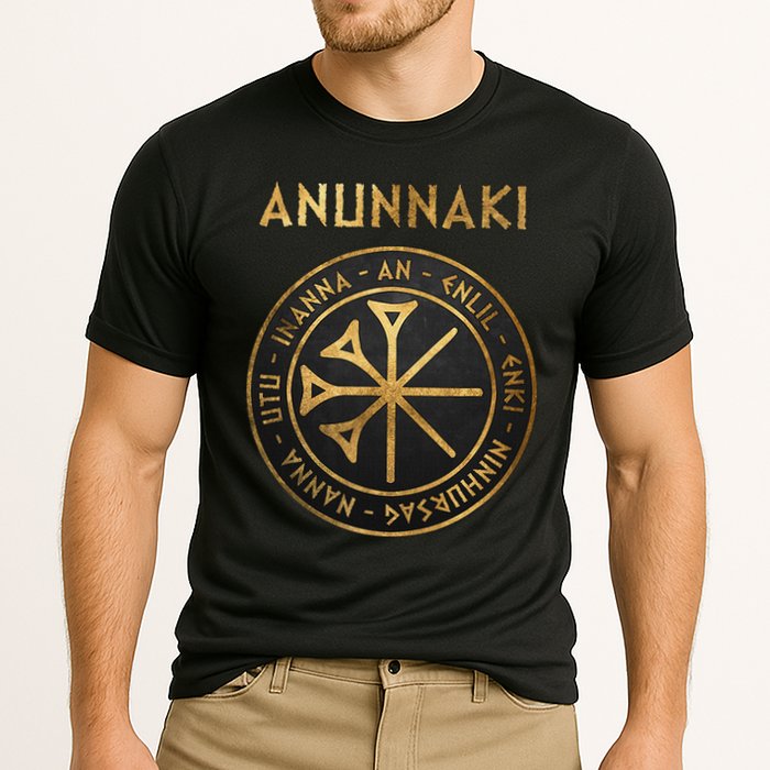 Agema Anunnaki Ancient Gods Of Mesopotamia Symbol Cooling Performance Crew T-Shirt