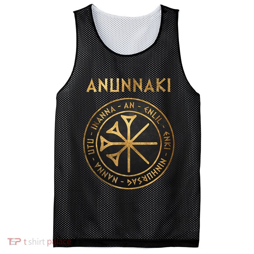 Agema Anunnaki Ancient Gods Of Mesopotamia Symbol Mesh Reversible Basketball Jersey Tank