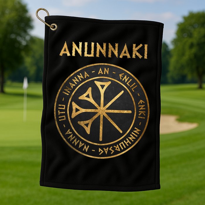 Agema Anunnaki Ancient Gods Of Mesopotamia Symbol Golf Towel