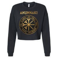 Agema Anunnaki Ancient Gods Of Mesopotamia Symbol Cropped Pullover Crew