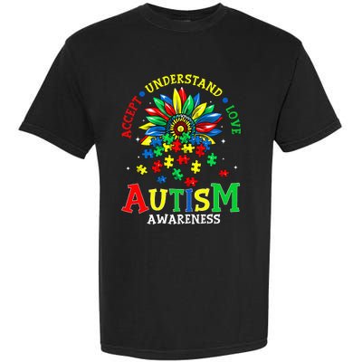 Autism Awareness Accept Understand Love Autism Mom Garment-Dyed Heavyweight T-Shirt