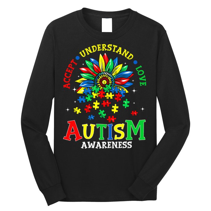 Autism Awareness Accept Understand Love Autism Mom Long Sleeve Shirt