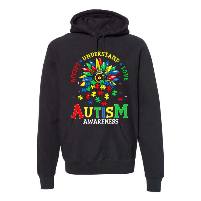 Autism Awareness Accept Understand Love Autism Mom Premium Hoodie