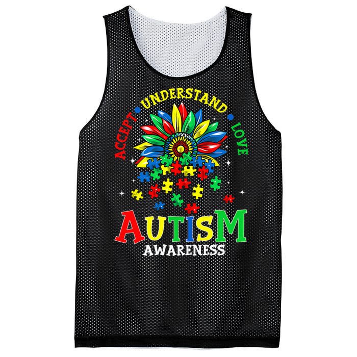 Autism Awareness Accept Understand Love Autism Mom Mesh Reversible Basketball Jersey Tank