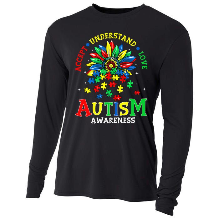 Autism Awareness Accept Understand Love Autism Mom Cooling Performance Long Sleeve Crew