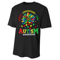 Autism Awareness Accept Understand Love Autism Mom Performance Sprint T-Shirt