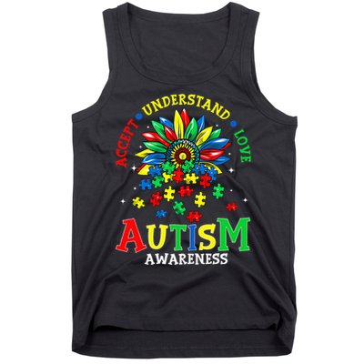 Autism Awareness Accept Understand Love Autism Mom Tank Top