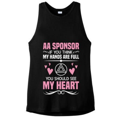 Alcoholics Anonymous Aa Sobriety Recovery Aa Na Sponsor Ladies PosiCharge Tri-Blend Wicking Tank