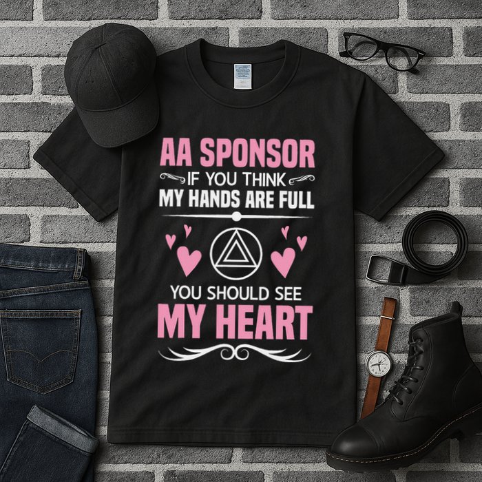 Alcoholics Anonymous Aa Sobriety Recovery Aa Na Sponsor Tall T-Shirt