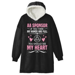 Alcoholics Anonymous Aa Sobriety Recovery Aa Na Sponsor Hooded Wearable Blanket