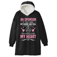 Alcoholics Anonymous Aa Sobriety Recovery Aa Na Sponsor Hooded Wearable Blanket