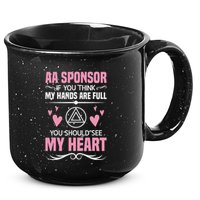 Alcoholics Anonymous Aa Sobriety Recovery Aa Na Sponsor 15oz Campfire Ceramic Mug